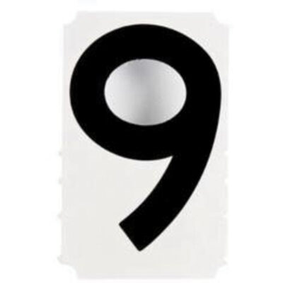Étiquettes de lettres et chiffres gothiques individuels Quick-AlignMD, 9, 4" h, Noir