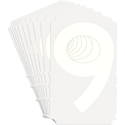 Étiquettes de lettres et chiffres gothiques individuels Quick-AlignMD, 9, 6" h, Blanc