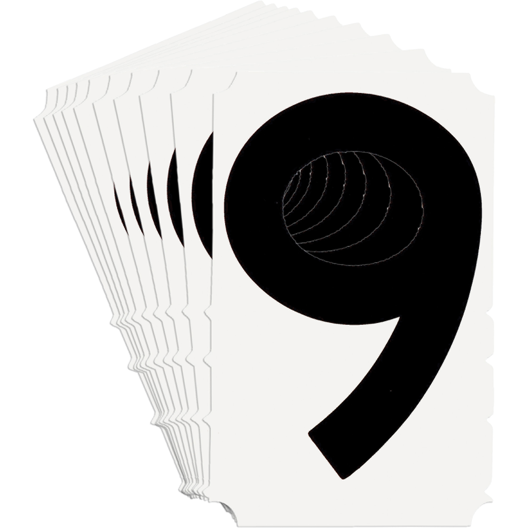 Étiquettes de lettres et chiffres gothiques individuels Quick-AlignMD, 9, 6" h, Noir