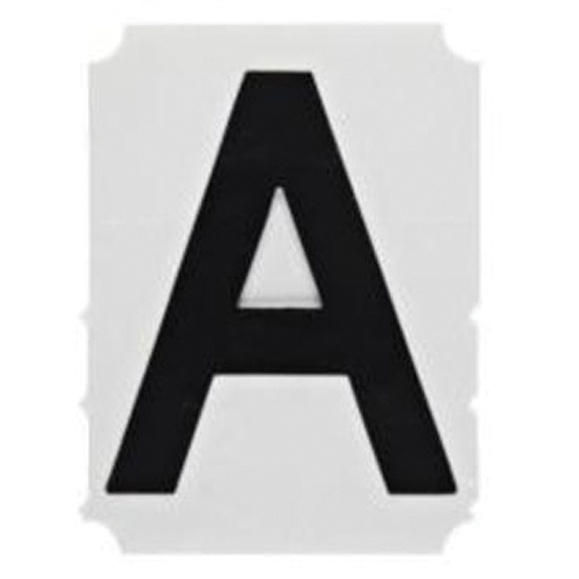 Étiquettes de lettres et chiffres gothiques individuels Quick-AlignMD, A, 1" h, Noir