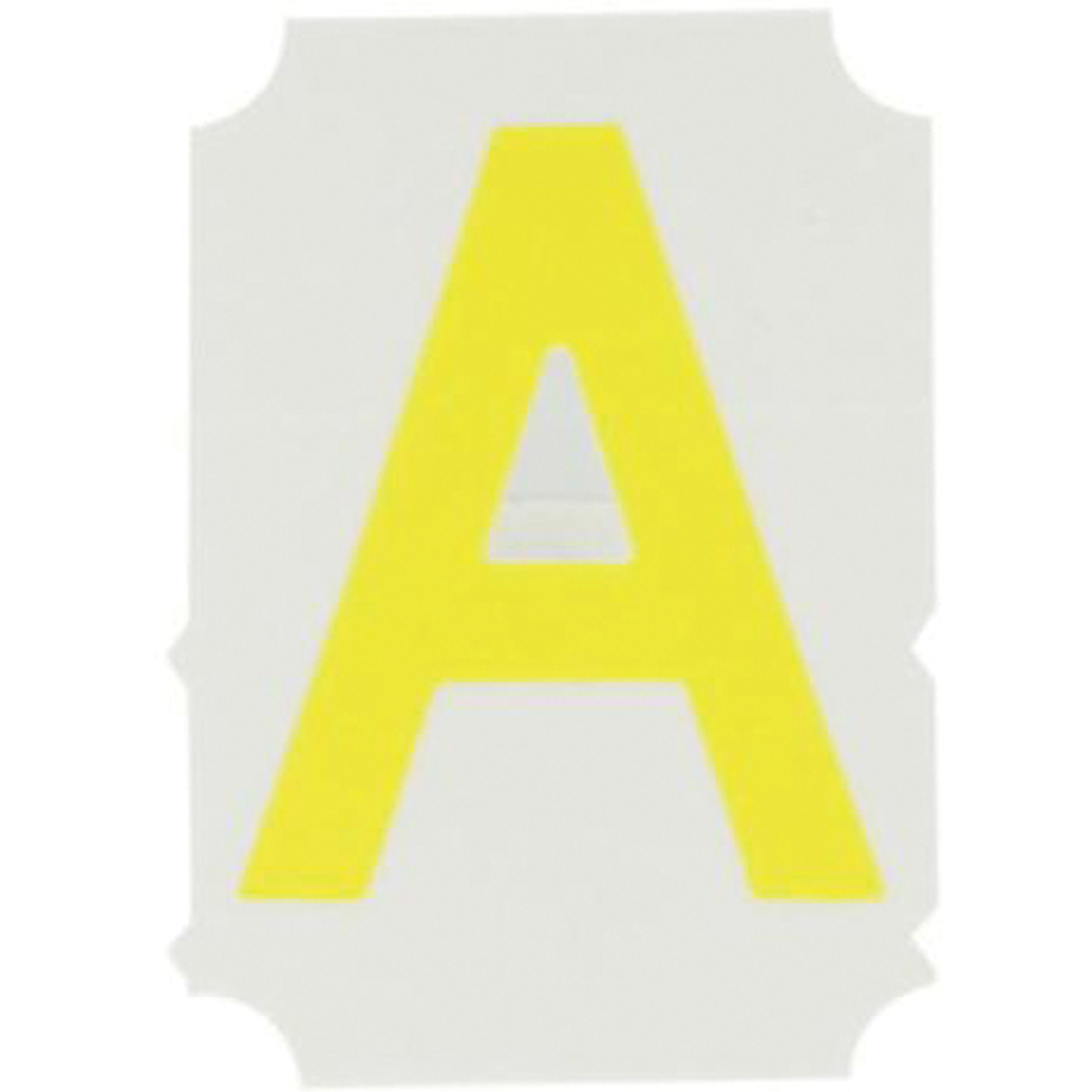 Étiquettes de lettres et chiffres gothiques individuels Quick-AlignMD, A, 2" h, Jaune