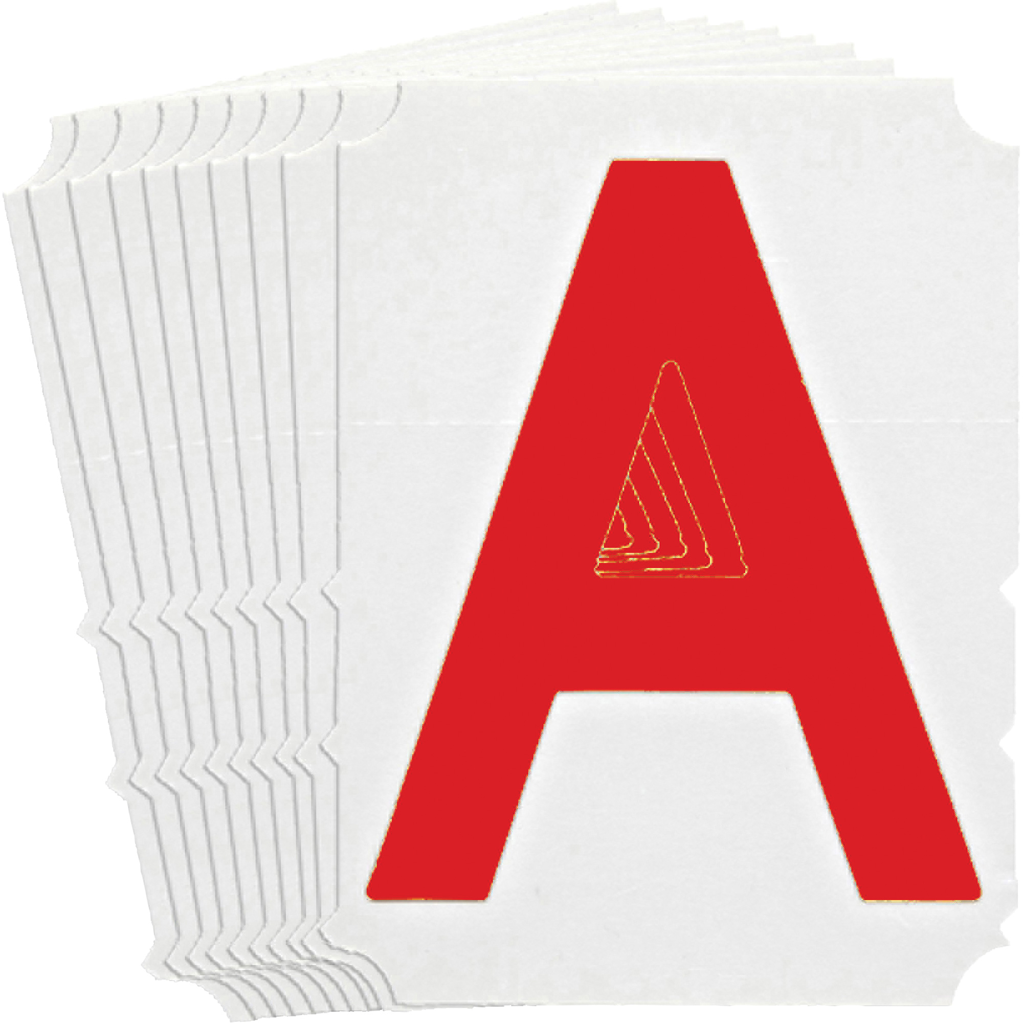 Étiquettes de lettres et chiffres gothiques individuels Quick-AlignMD, A, 4" h, Rouge