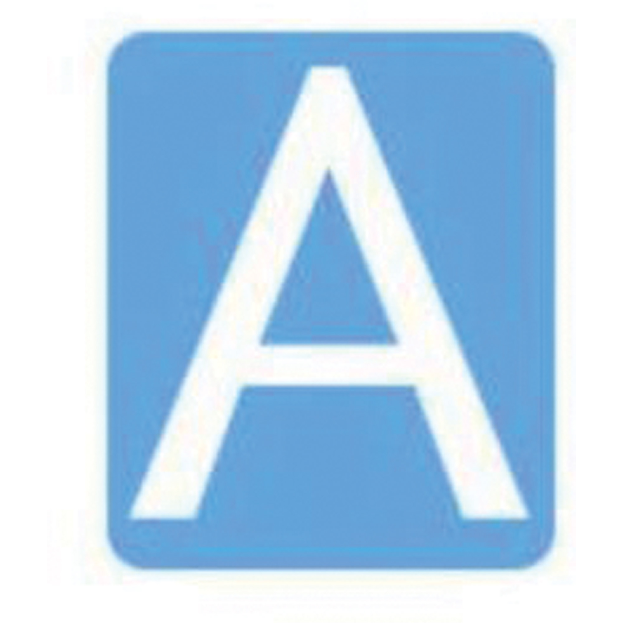 Étiquettes de lettres et chiffres gothiques individuels Quick-AlignMD, A, 6" h, Blanc