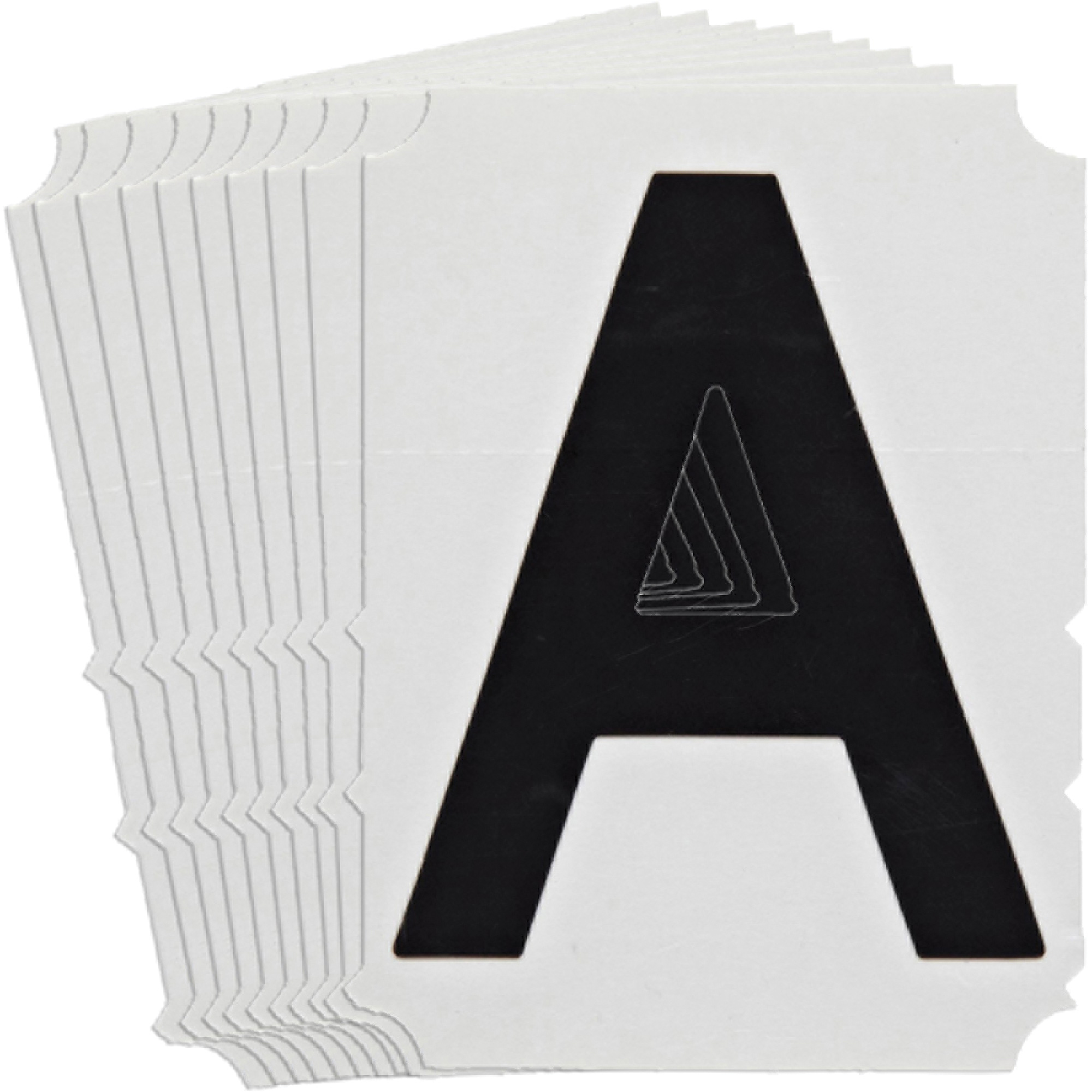 Étiquettes de lettres et chiffres gothiques individuels Quick-AlignMD, A, 6" h, Noir