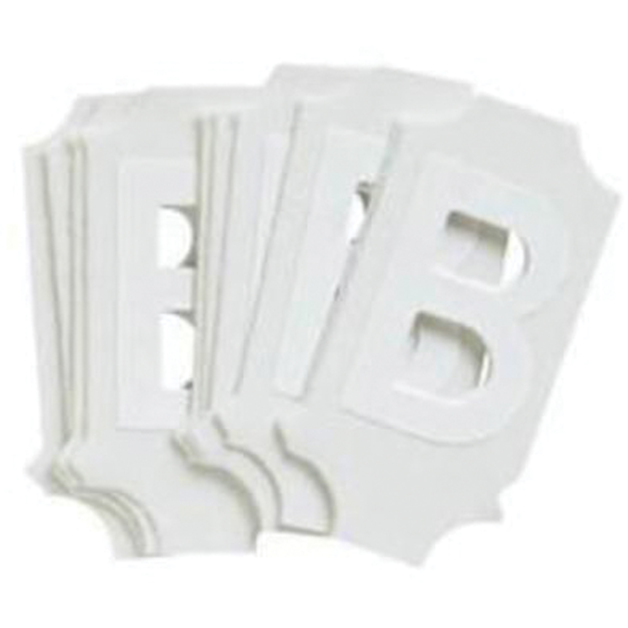 Étiquettes de lettres et chiffres gothiques individuels Quick-AlignMD, B, 2" h, Blanc