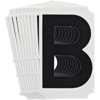 Étiquettes de lettres et chiffres gothiques individuels Quick-AlignMD, B, 4" h, Noir