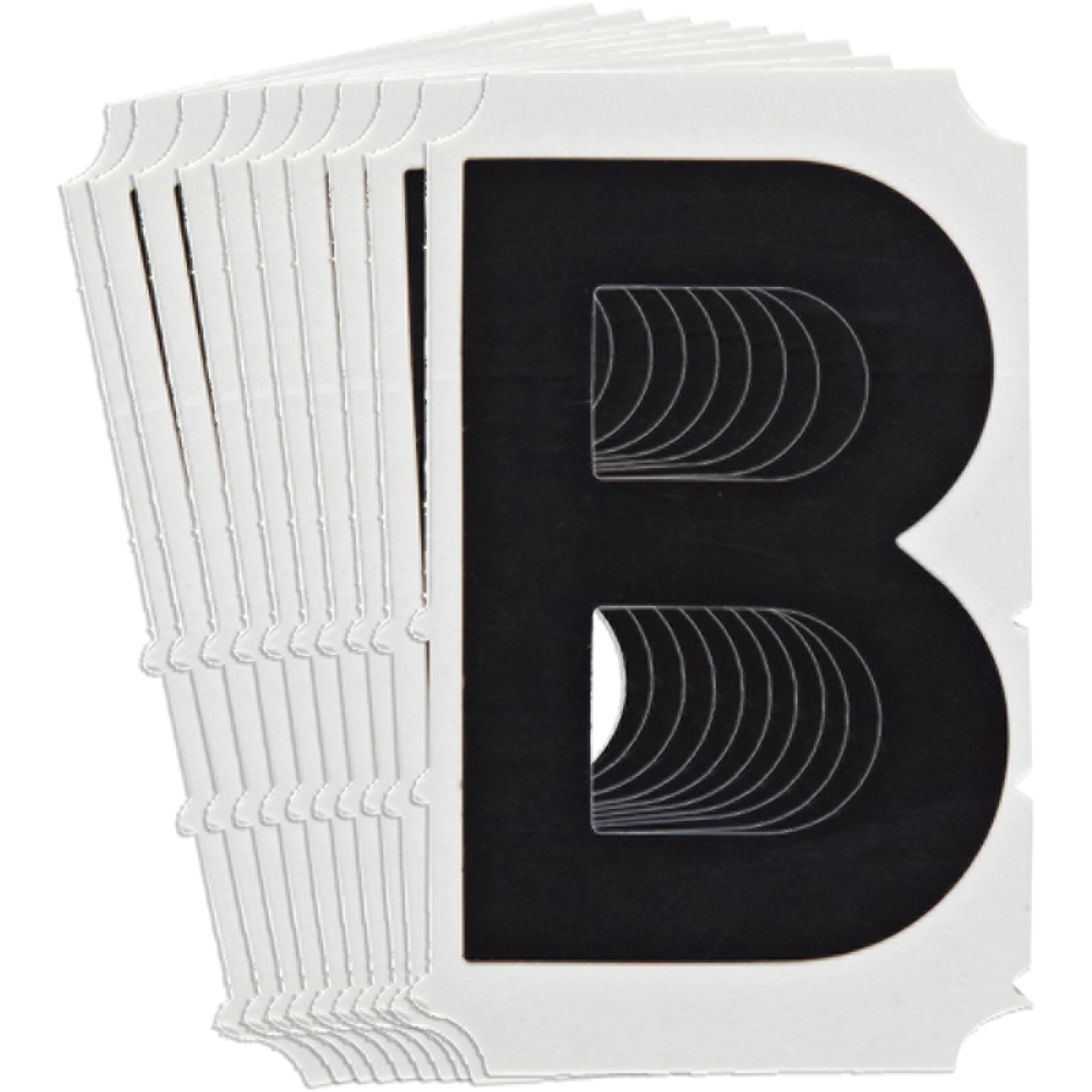 Étiquettes de lettres et chiffres gothiques individuels Quick-AlignMD, B, 4" h, Noir