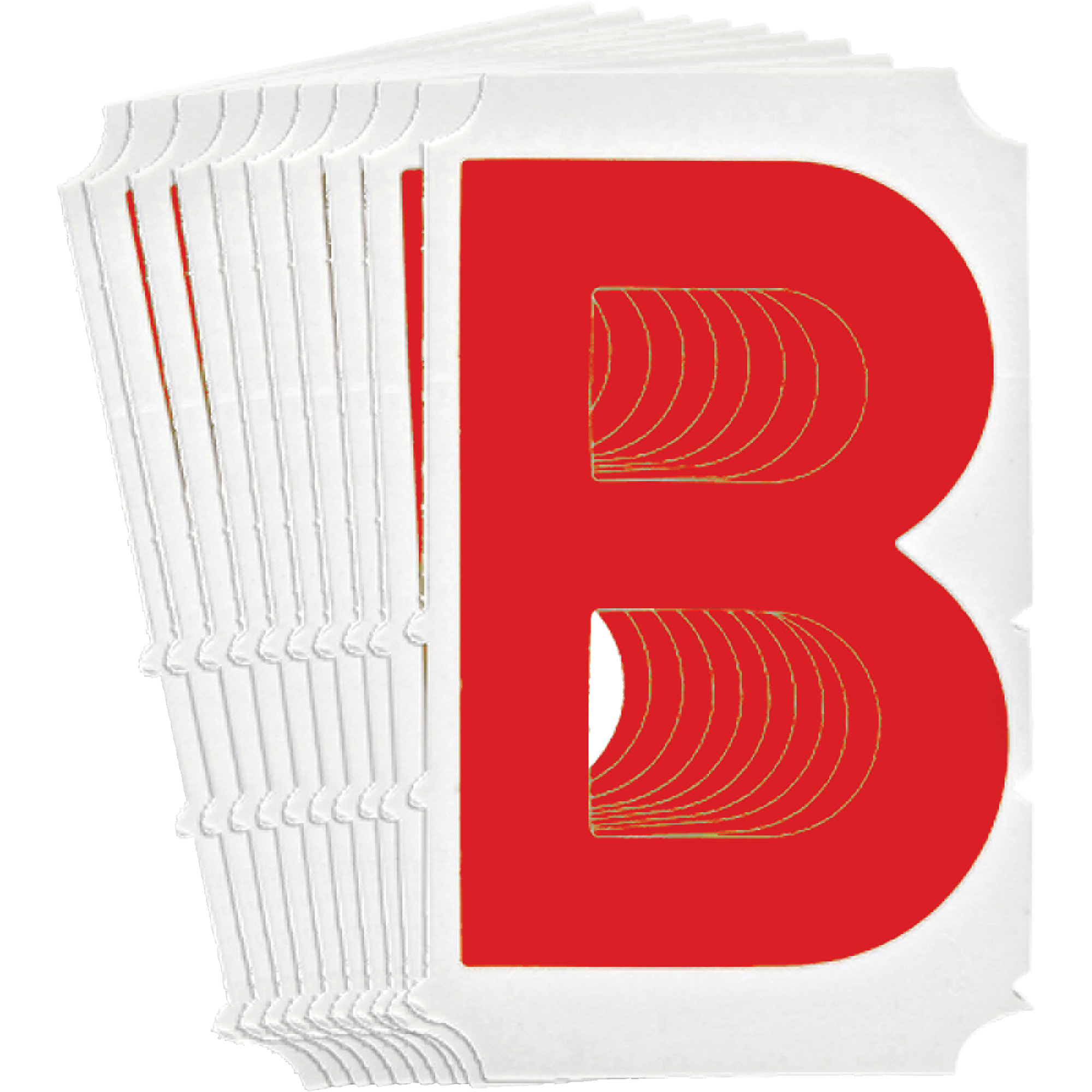 Étiquettes de lettres et chiffres gothiques individuels Quick-AlignMD, B, 4" h, Rouge