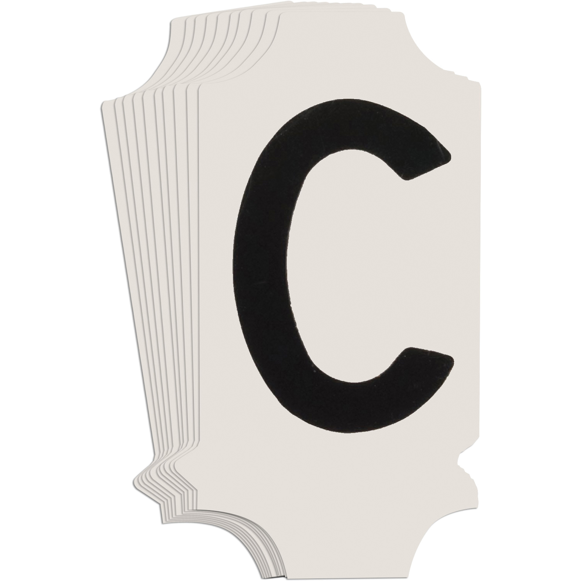 Étiquettes de lettres et chiffres gothiques individuels Quick-AlignMD, C, 1" h, Noir