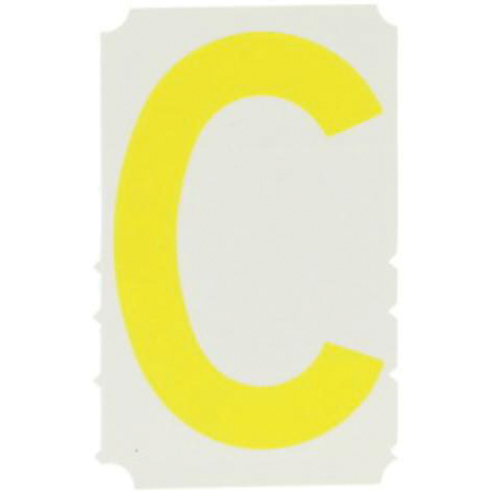 Étiquettes de lettres et chiffres gothiques individuels Quick-AlignMD, C, 2" h, Jaune