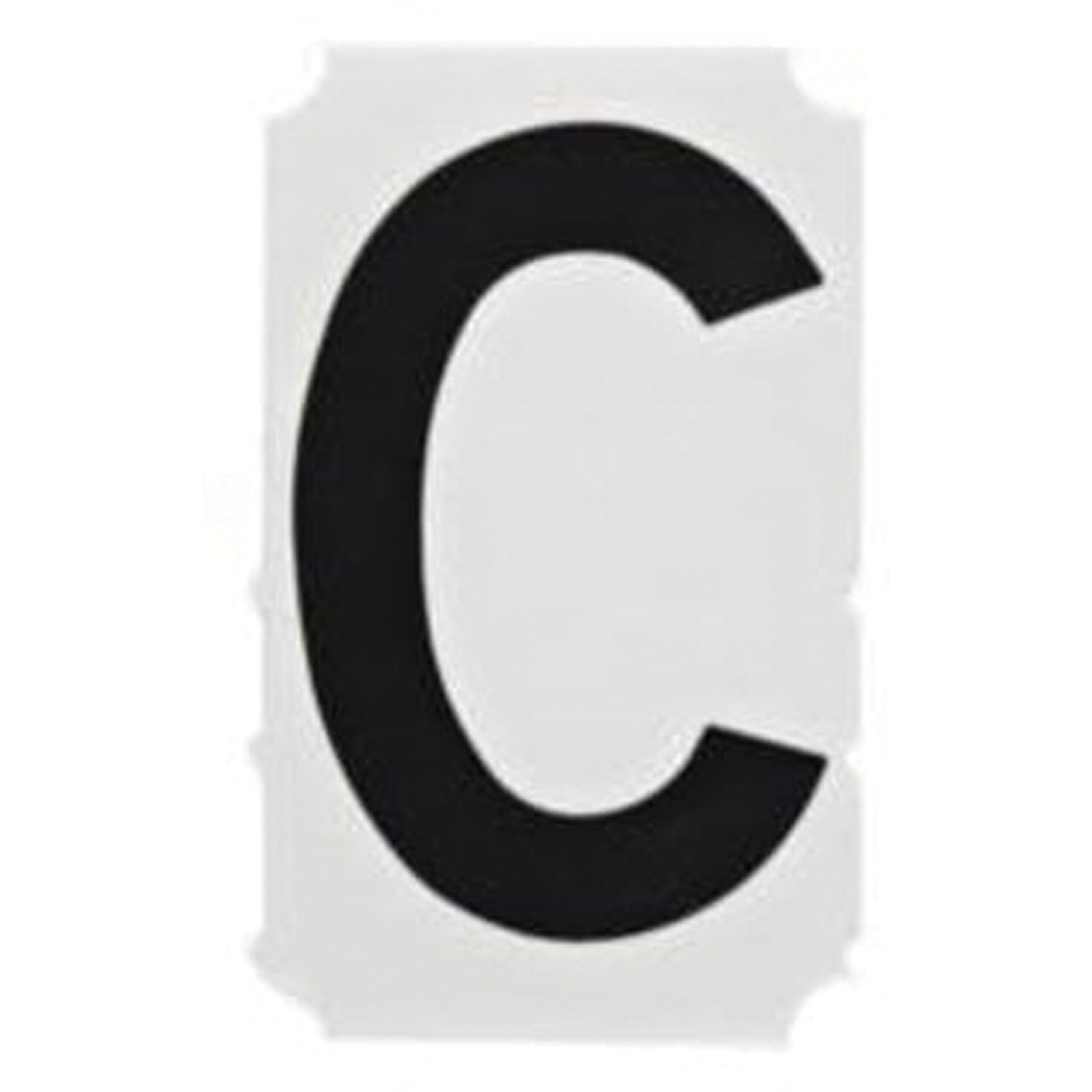 Étiquettes de lettres et chiffres gothiques individuels Quick-AlignMD, C, 2" h, Noir