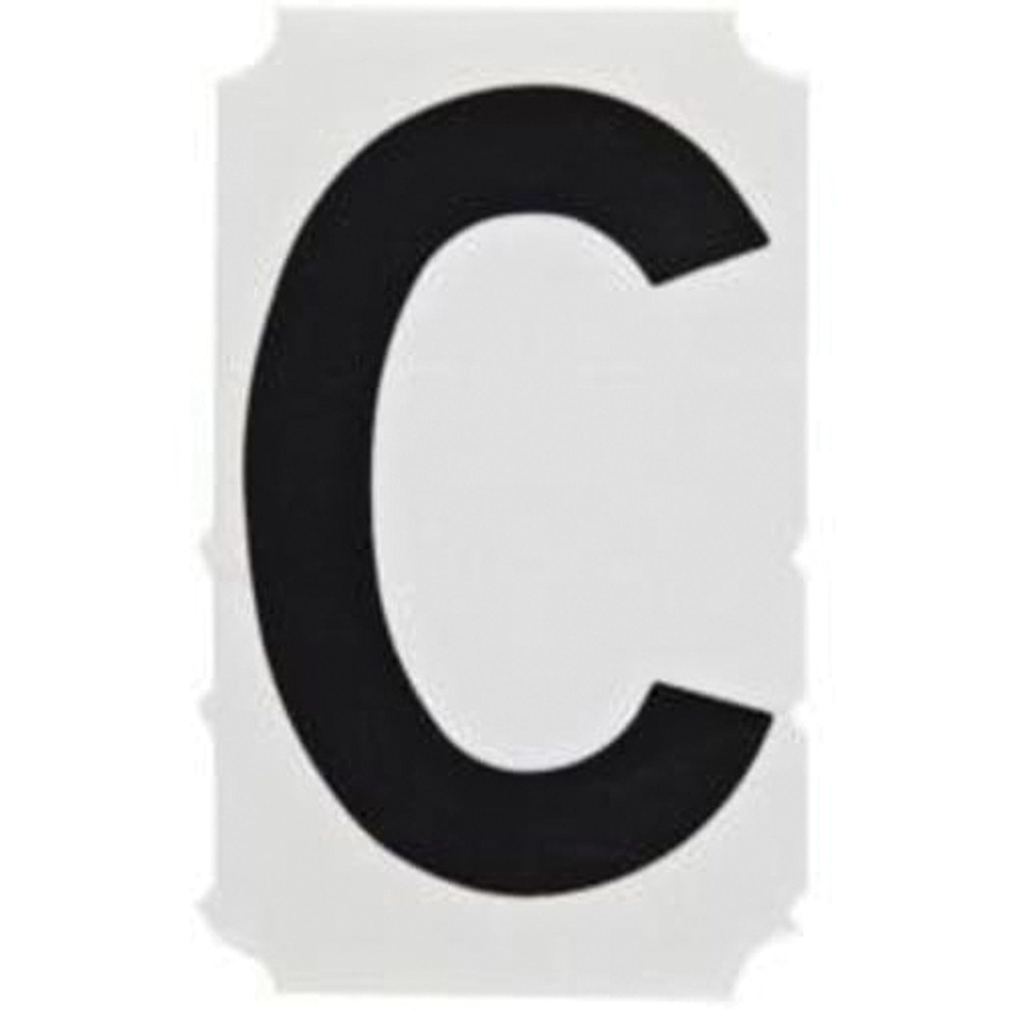 Étiquettes de lettres et chiffres gothiques individuels Quick-AlignMD, C, 3" h, Noir