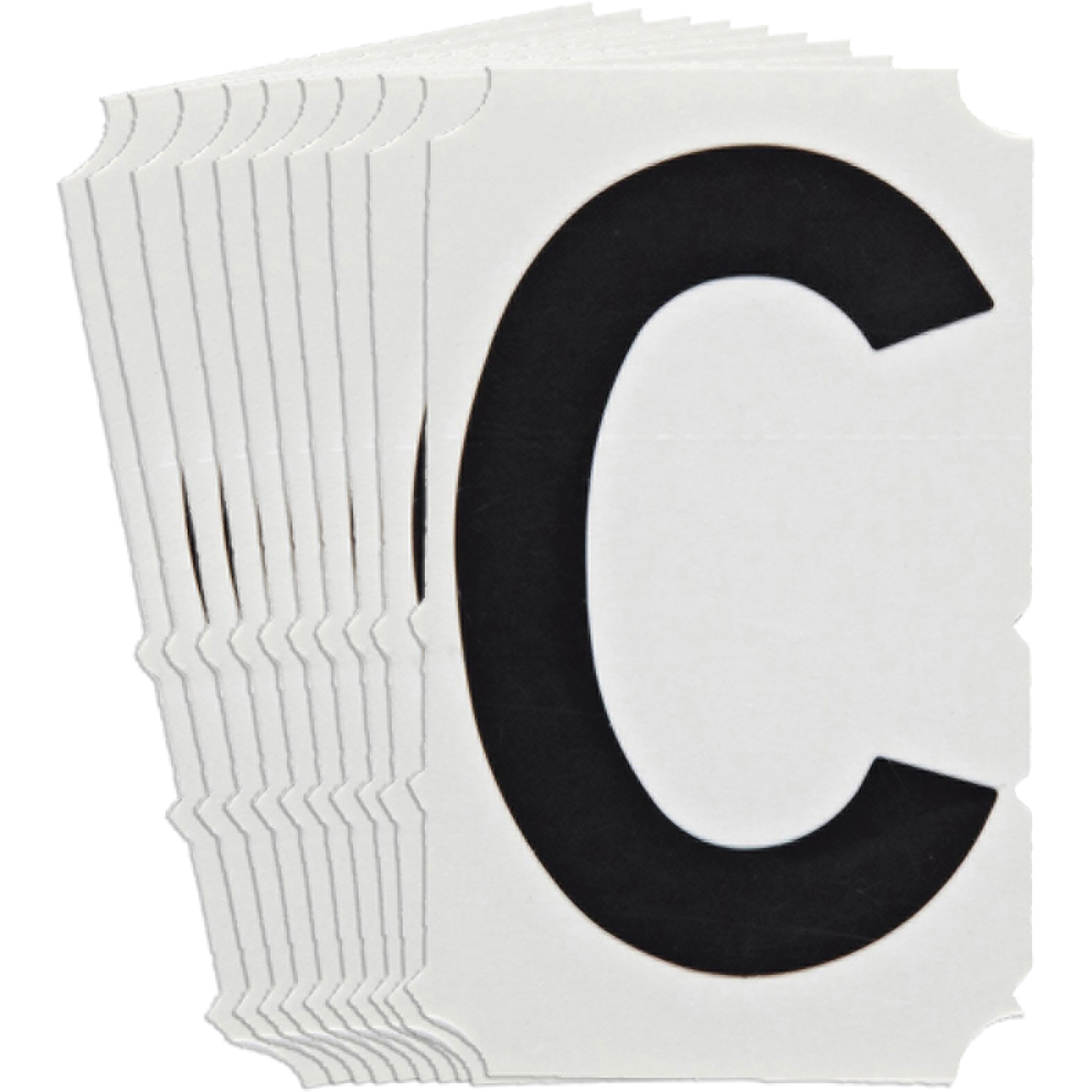 Étiquettes de lettres et chiffres gothiques individuels Quick-AlignMD, C, 6" h, Noir