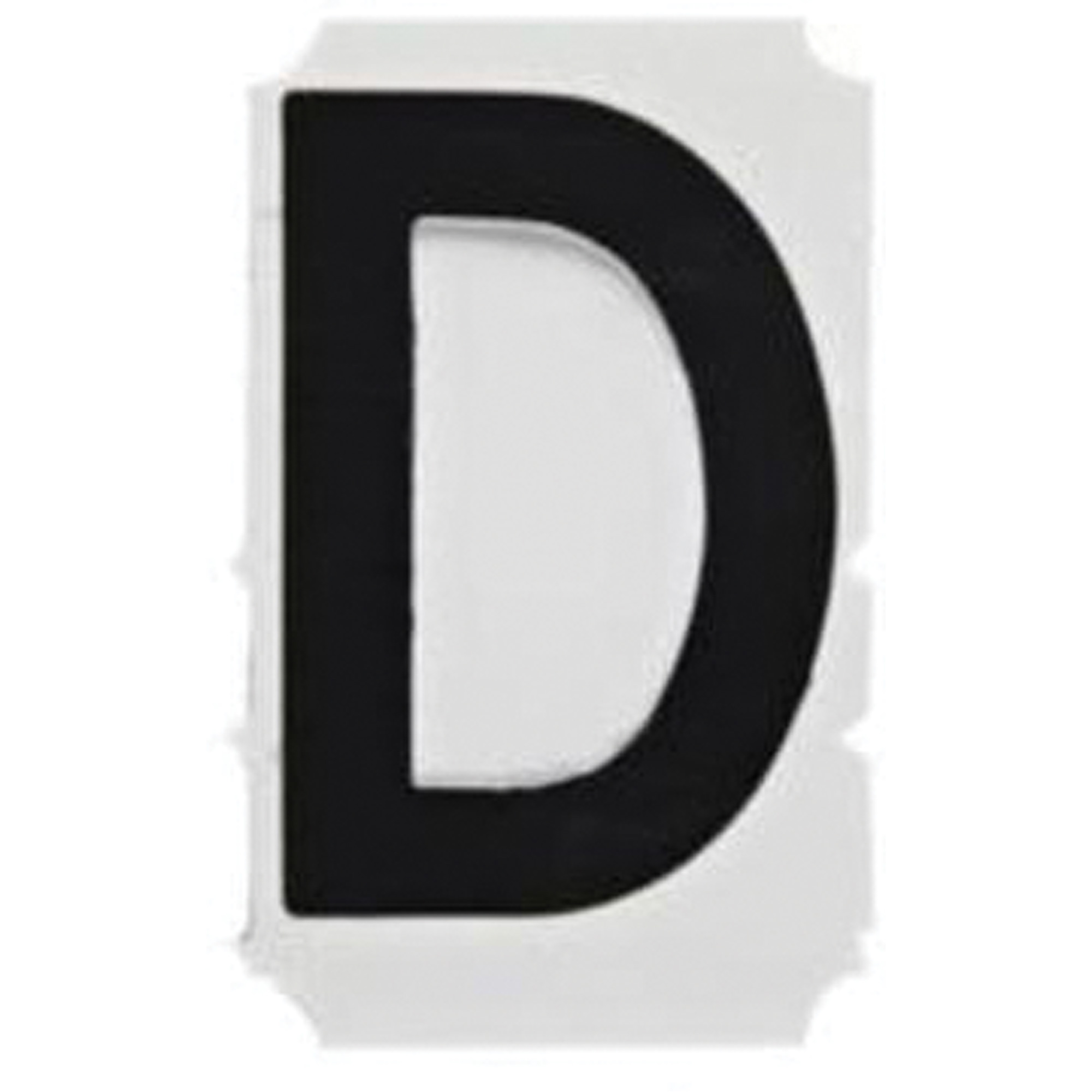 Étiquettes de lettres et chiffres gothiques individuels Quick-AlignMD, D, 2" h, Noir