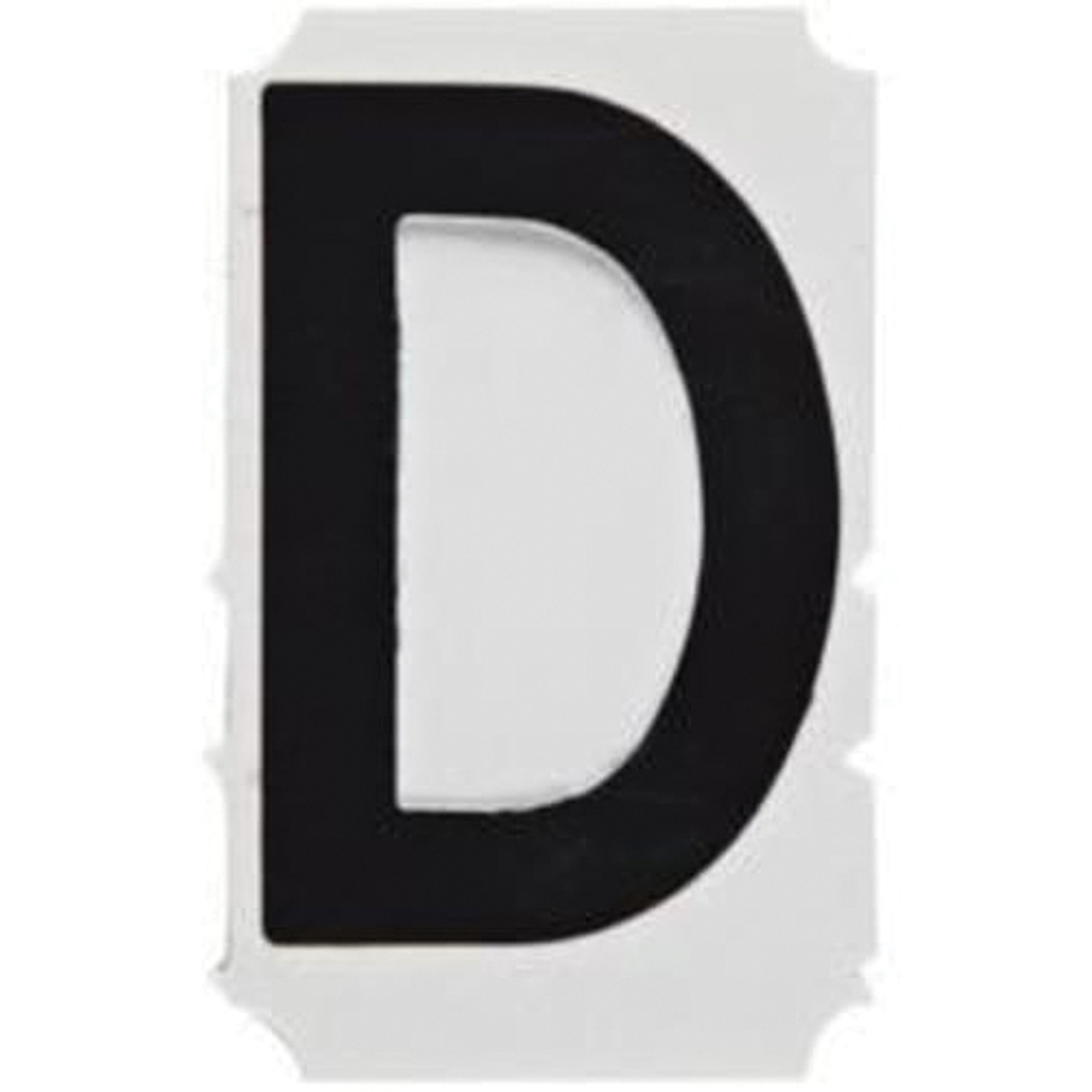 Étiquettes de lettres et chiffres gothiques individuels Quick-AlignMD, D, 3" h, Noir