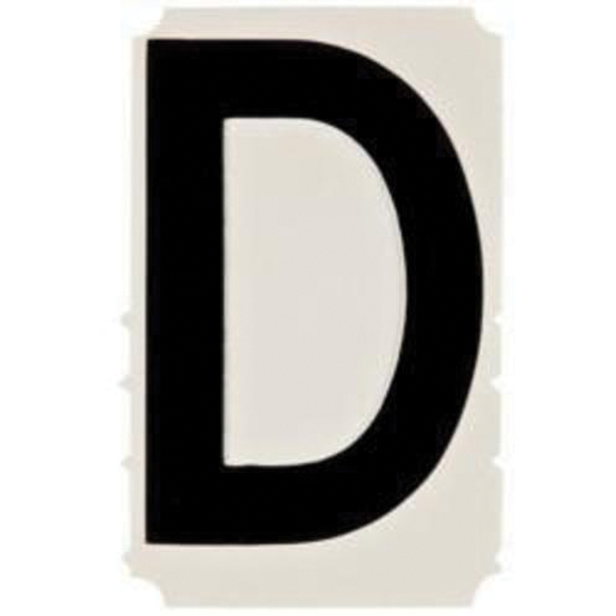 Étiquettes de lettres et chiffres gothiques individuels Quick-AlignMD, D, 4" h, Noir