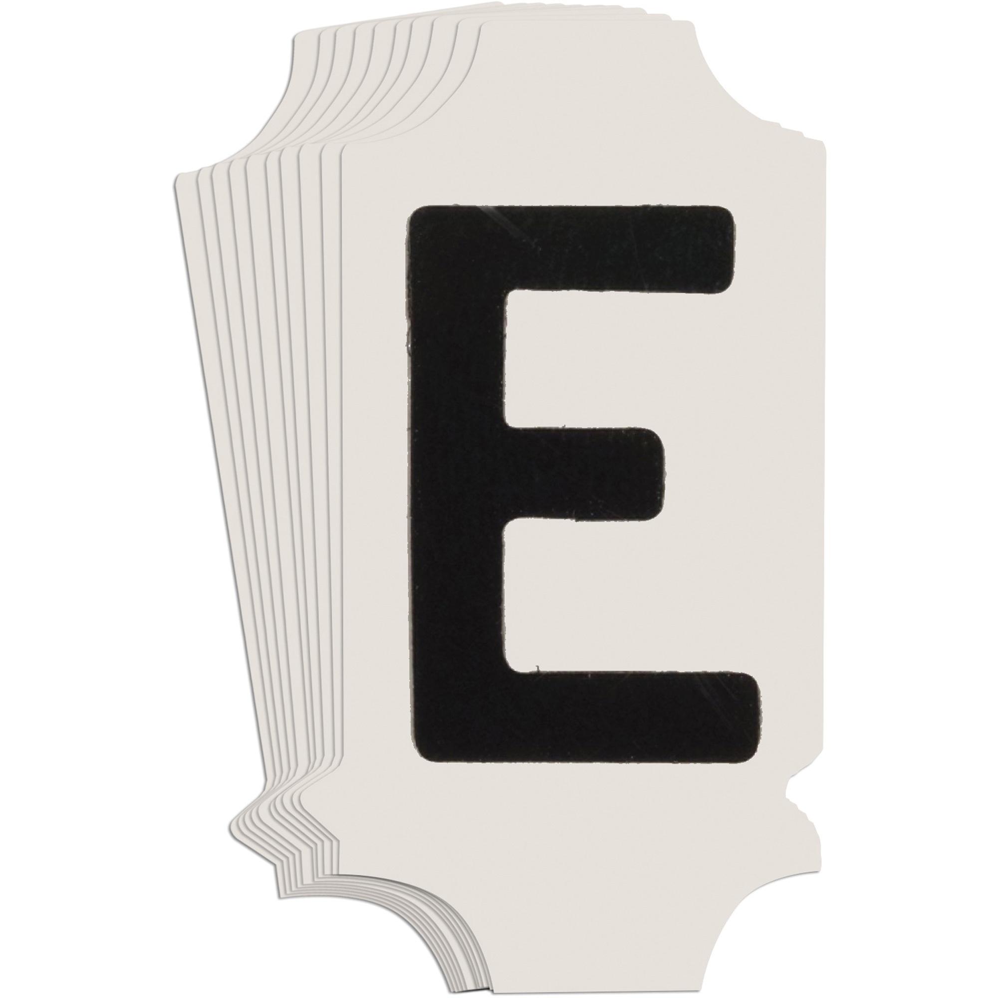 Étiquettes de lettres et chiffres gothiques individuels Quick-AlignMD, E, 1" h, Noir