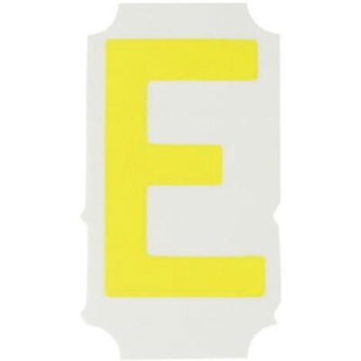 Étiquettes de lettres et chiffres gothiques individuels Quick-AlignMD, E, 2" h, Jaune