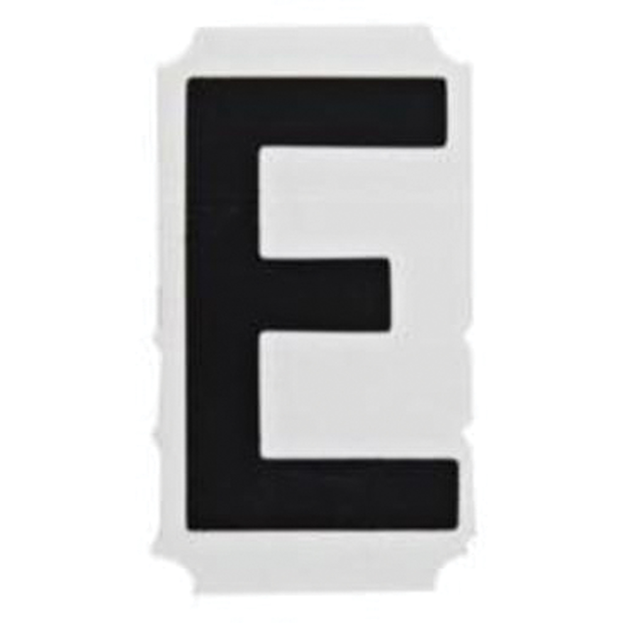 Étiquettes de lettres et chiffres gothiques individuels Quick-AlignMD, E, 2" h, Noir