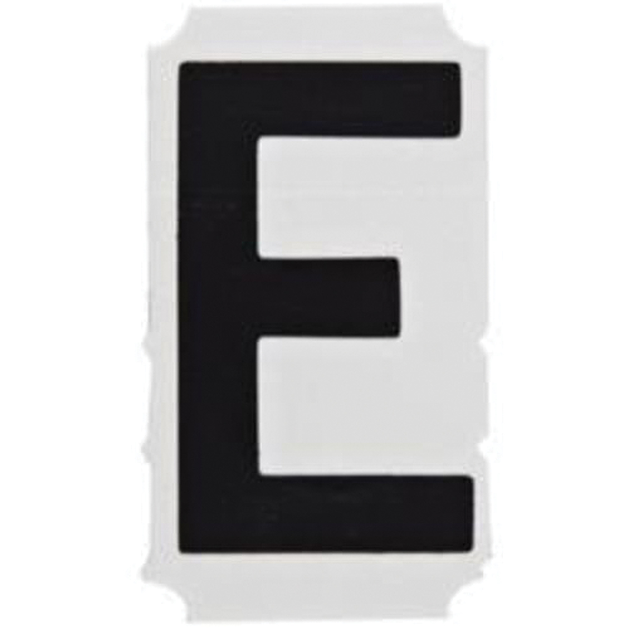 Étiquettes de lettres et chiffres gothiques individuels Quick-AlignMD, E, 3" h, Noir