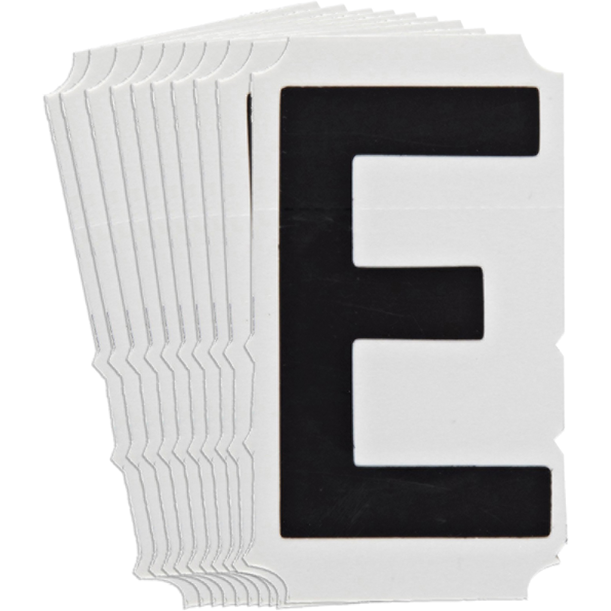 Étiquettes de lettres et chiffres gothiques individuels Quick-AlignMD, E, 4" h, Noir