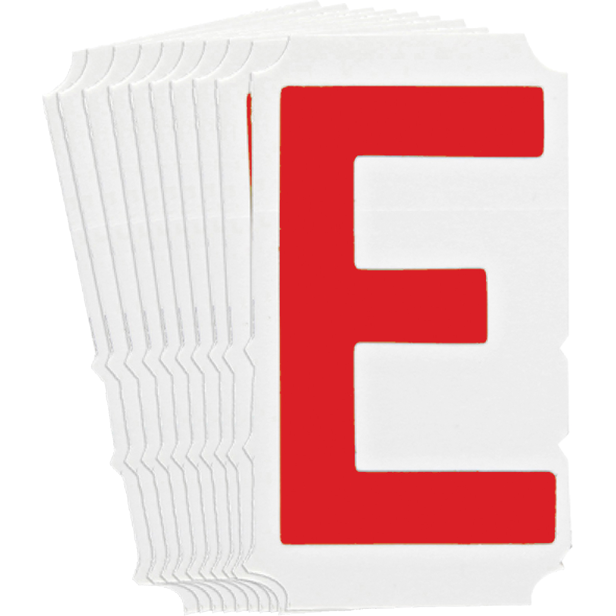 Étiquettes de lettres et chiffres gothiques individuels Quick-AlignMD, E, 4" h, Rouge