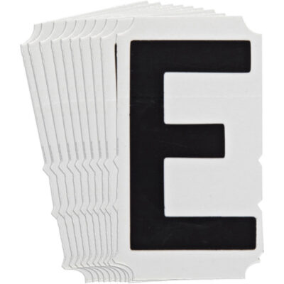 Étiquettes de lettres et chiffres gothiques individuels Quick-AlignMD, E, 6" h, Noir