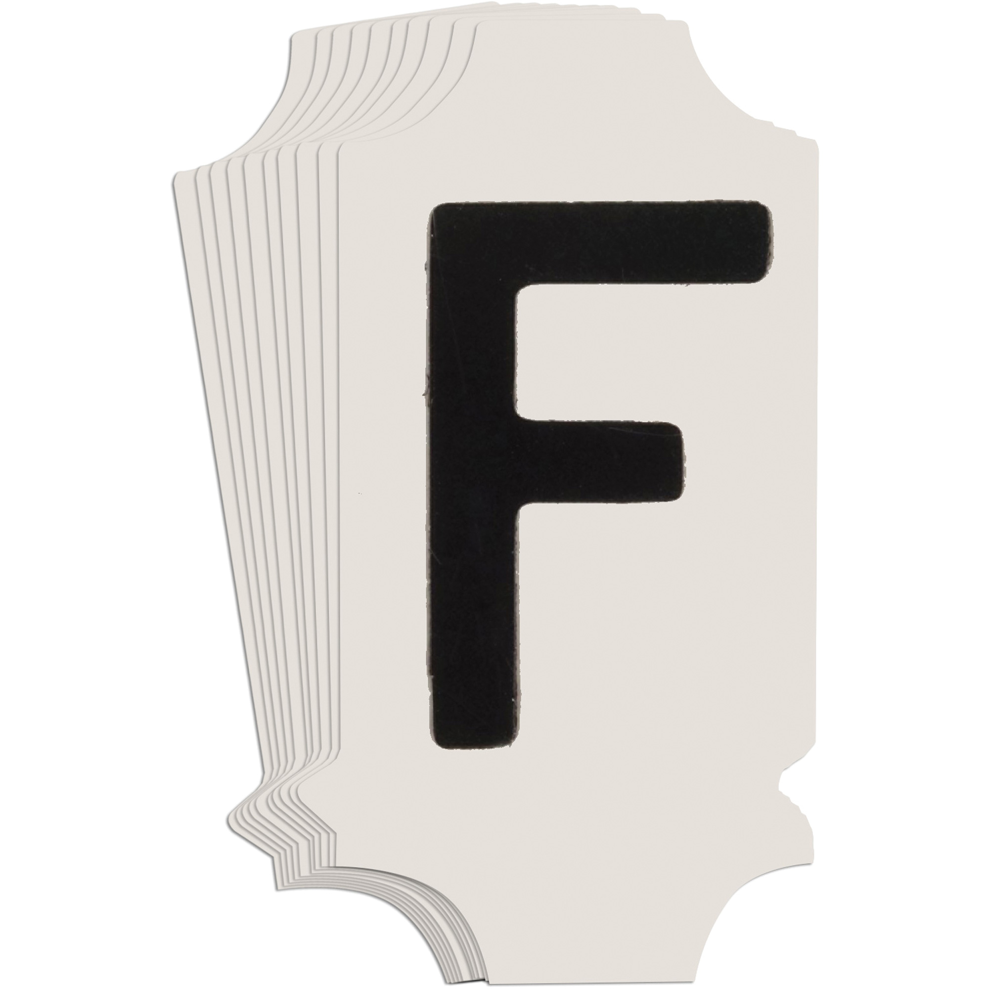 Étiquettes de lettres et chiffres gothiques individuels Quick-AlignMD, F, 1" h, Noir