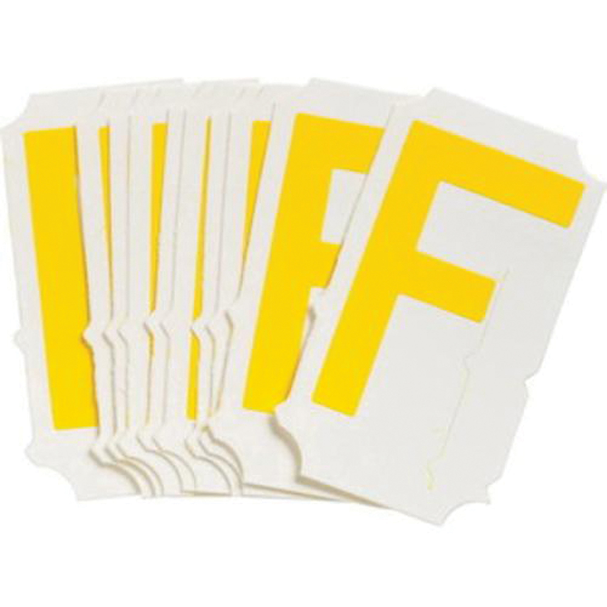 Étiquettes de lettres et chiffres gothiques individuels Quick-AlignMD, F, 2" h, Jaune