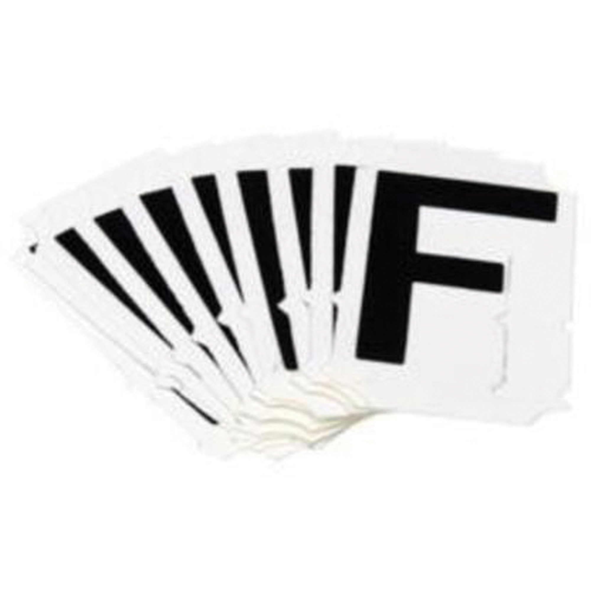 Étiquettes de lettres et chiffres gothiques individuels Quick-AlignMD, F, 2" h, Noir