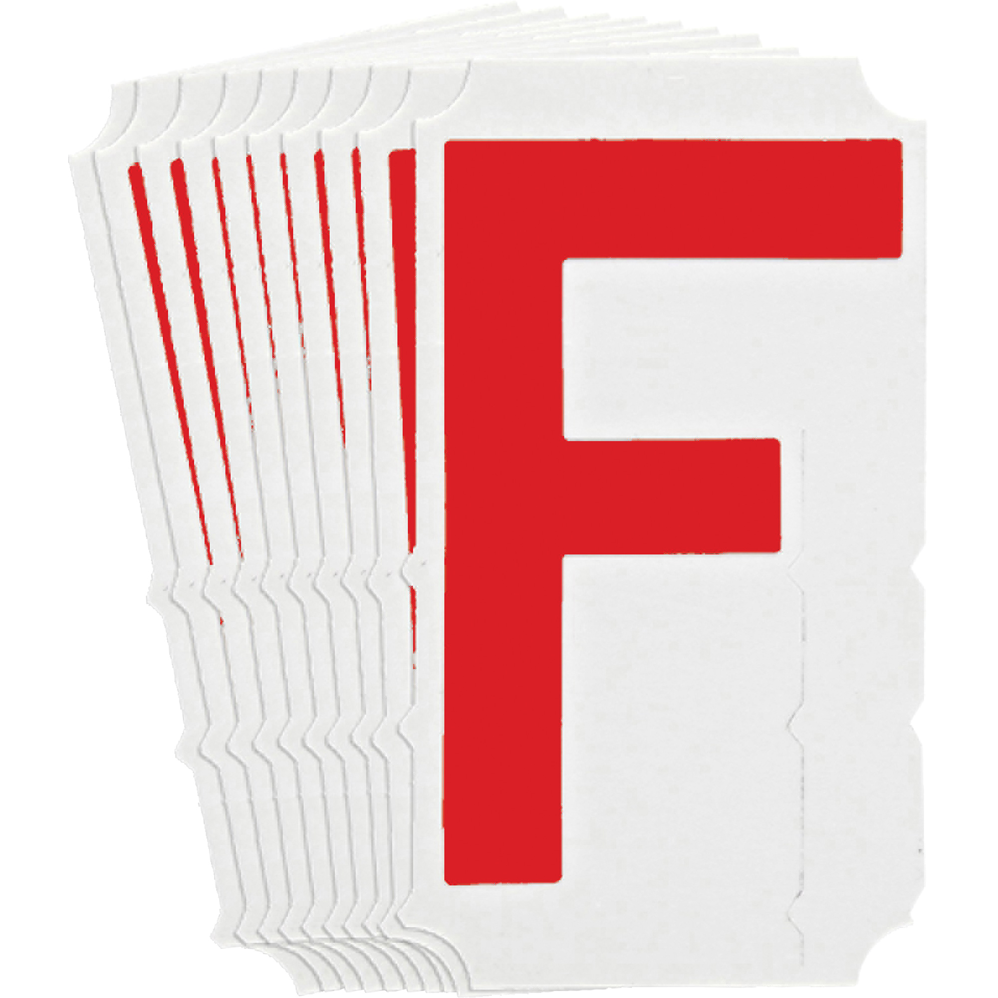 Étiquettes de lettres et chiffres gothiques individuels Quick-AlignMD, F, 4" h, Rouge