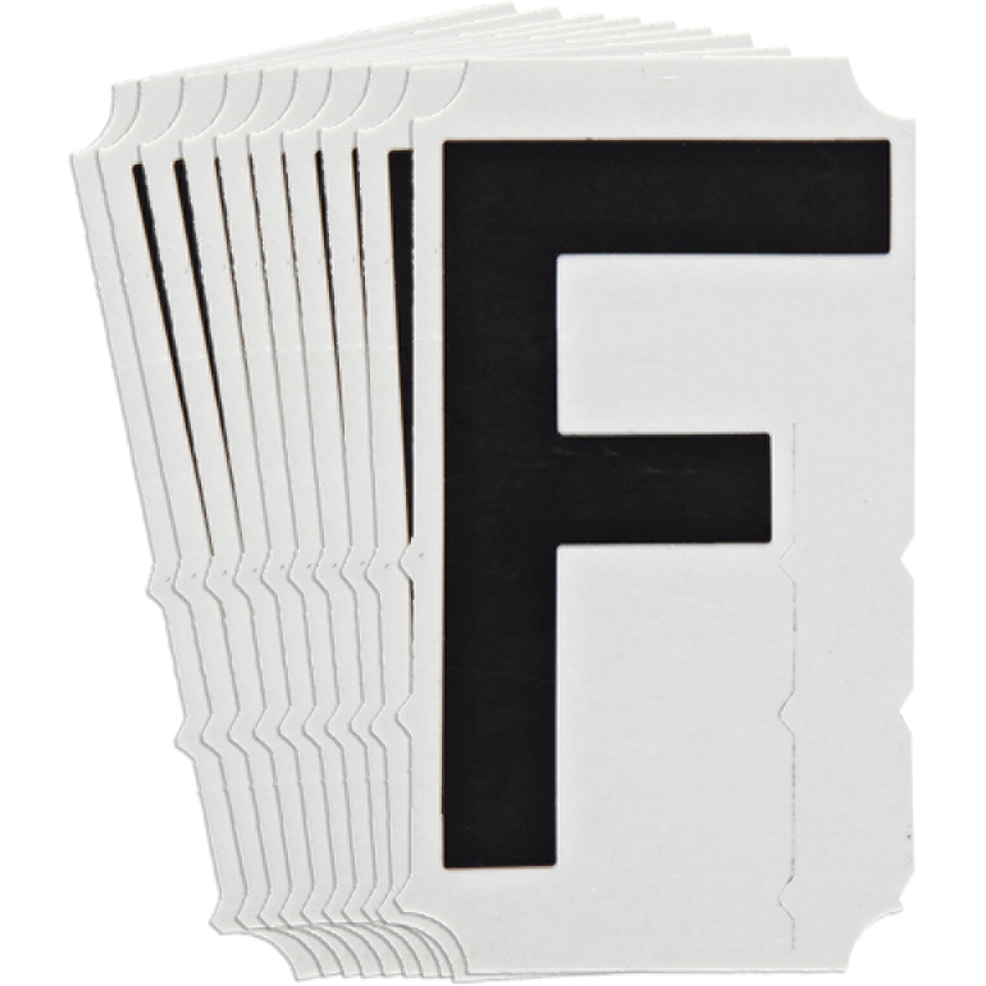 Étiquettes de lettres et chiffres gothiques individuels Quick-AlignMD, F, 6" h, Noir