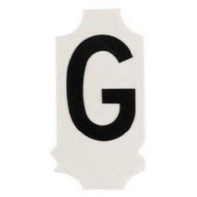 Étiquettes de lettres et chiffres gothiques individuels Quick-AlignMD, G, 1" h, Noir