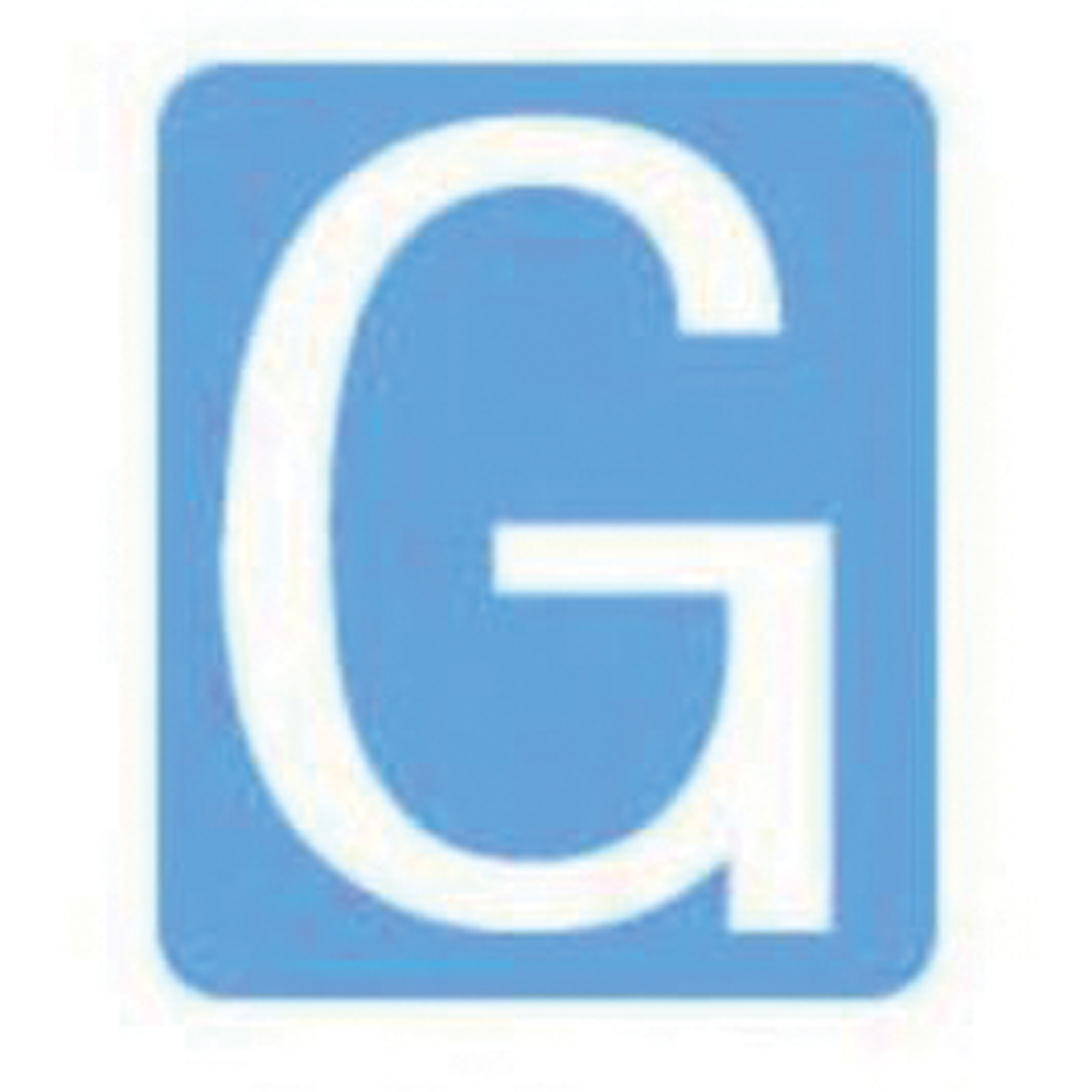 Étiquettes de lettres et chiffres gothiques individuels Quick-AlignMD, G, 2" h, Blanc