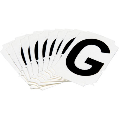 Étiquettes de lettres et chiffres gothiques individuels Quick-AlignMD, G, 2" h, Noir