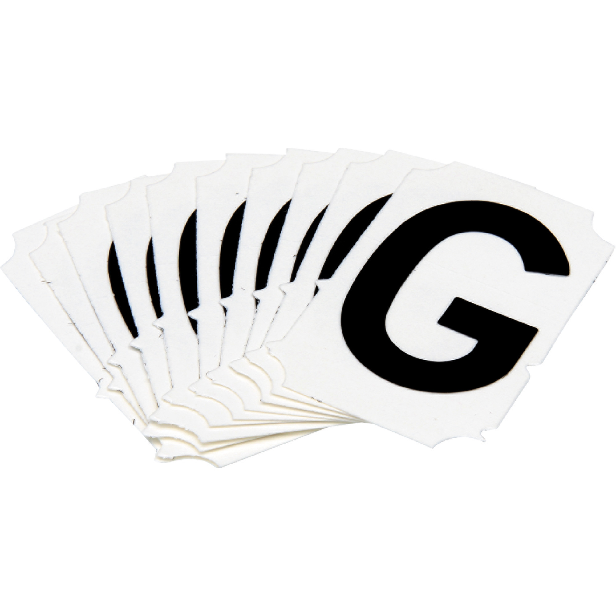 Étiquettes de lettres et chiffres gothiques individuels Quick-AlignMD, G, 2" h, Noir