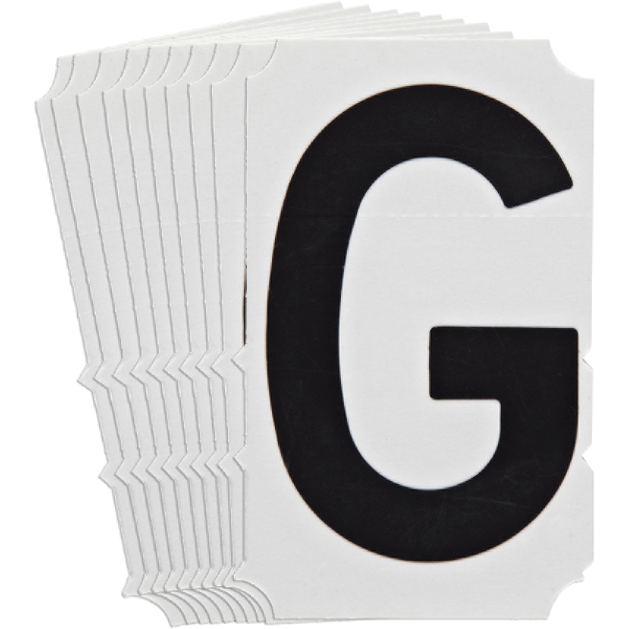 Étiquettes de lettres et chiffres gothiques individuels Quick-AlignMD, G, 4" h, Noir