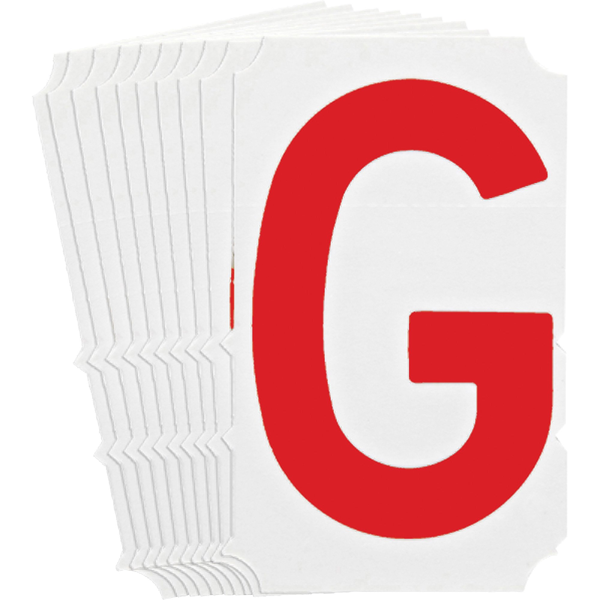 Étiquettes de lettres et chiffres gothiques individuels Quick-AlignMD, G, 4" h, Rouge