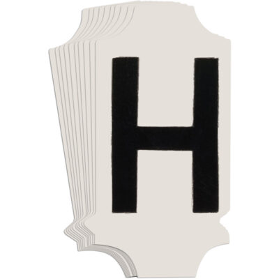 Étiquettes de lettres et chiffres gothiques individuels Quick-AlignMD, H, 1" h, Noir