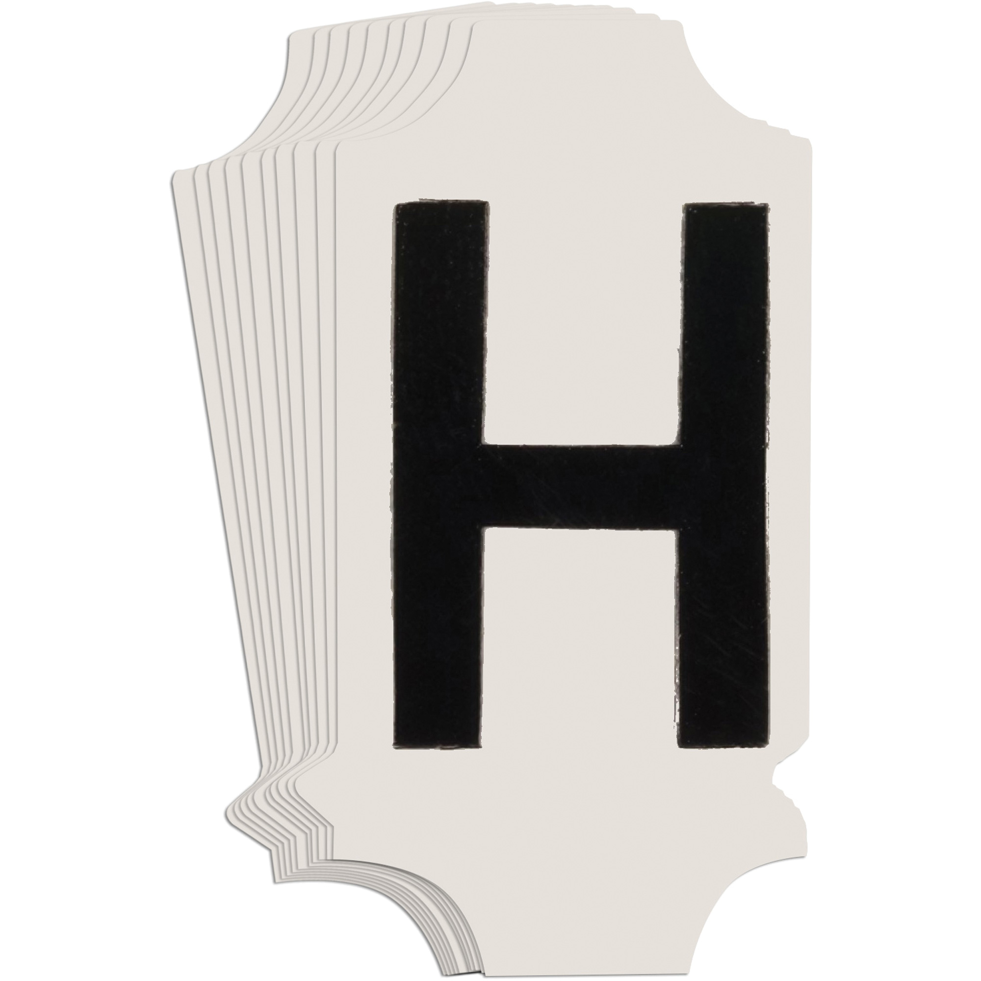 Étiquettes de lettres et chiffres gothiques individuels Quick-AlignMD, H, 1" h, Noir