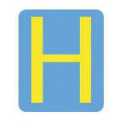 Étiquettes de lettres et chiffres gothiques individuels Quick-AlignMD, H, 2" h, Jaune