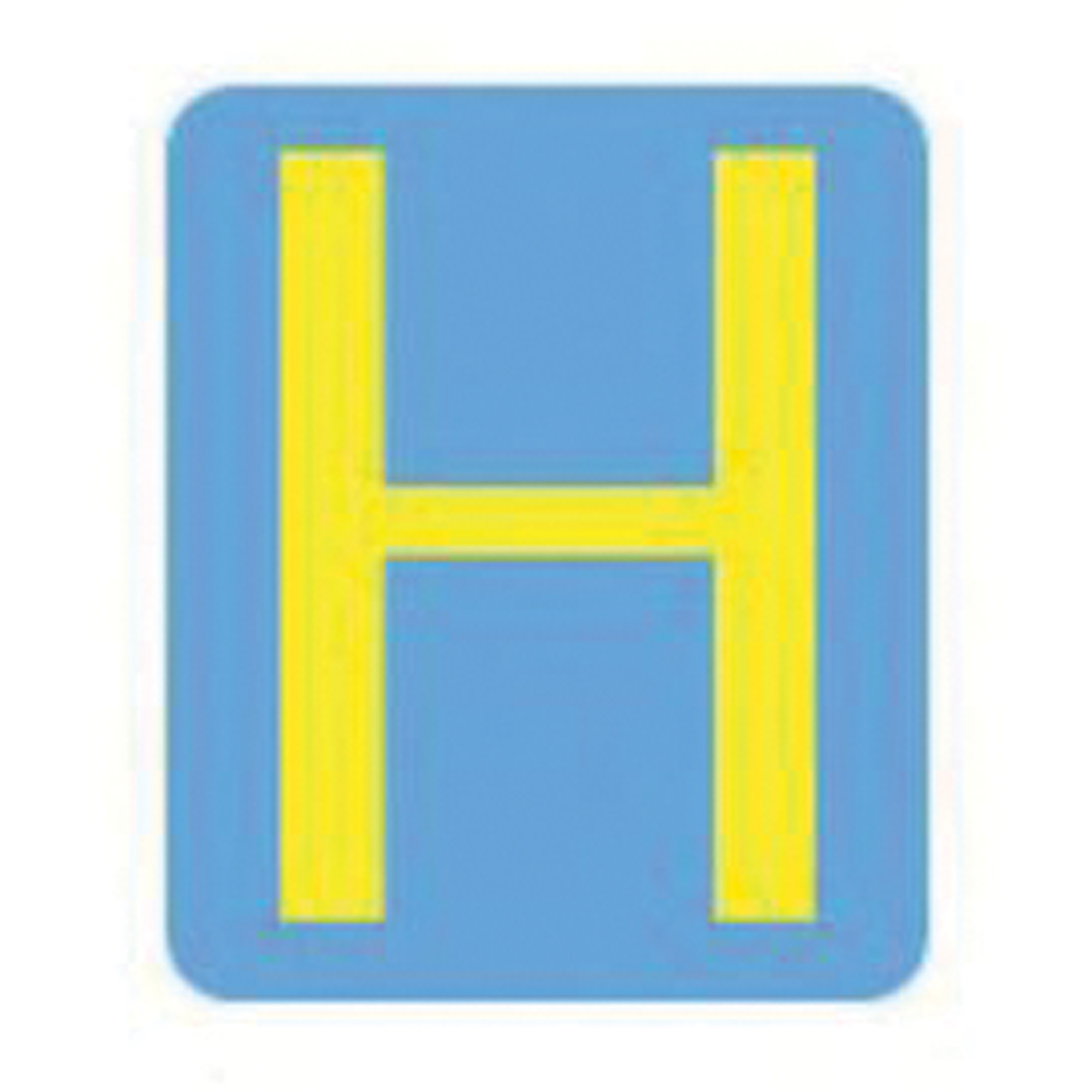 Étiquettes de lettres et chiffres gothiques individuels Quick-AlignMD, H, 2" h, Jaune