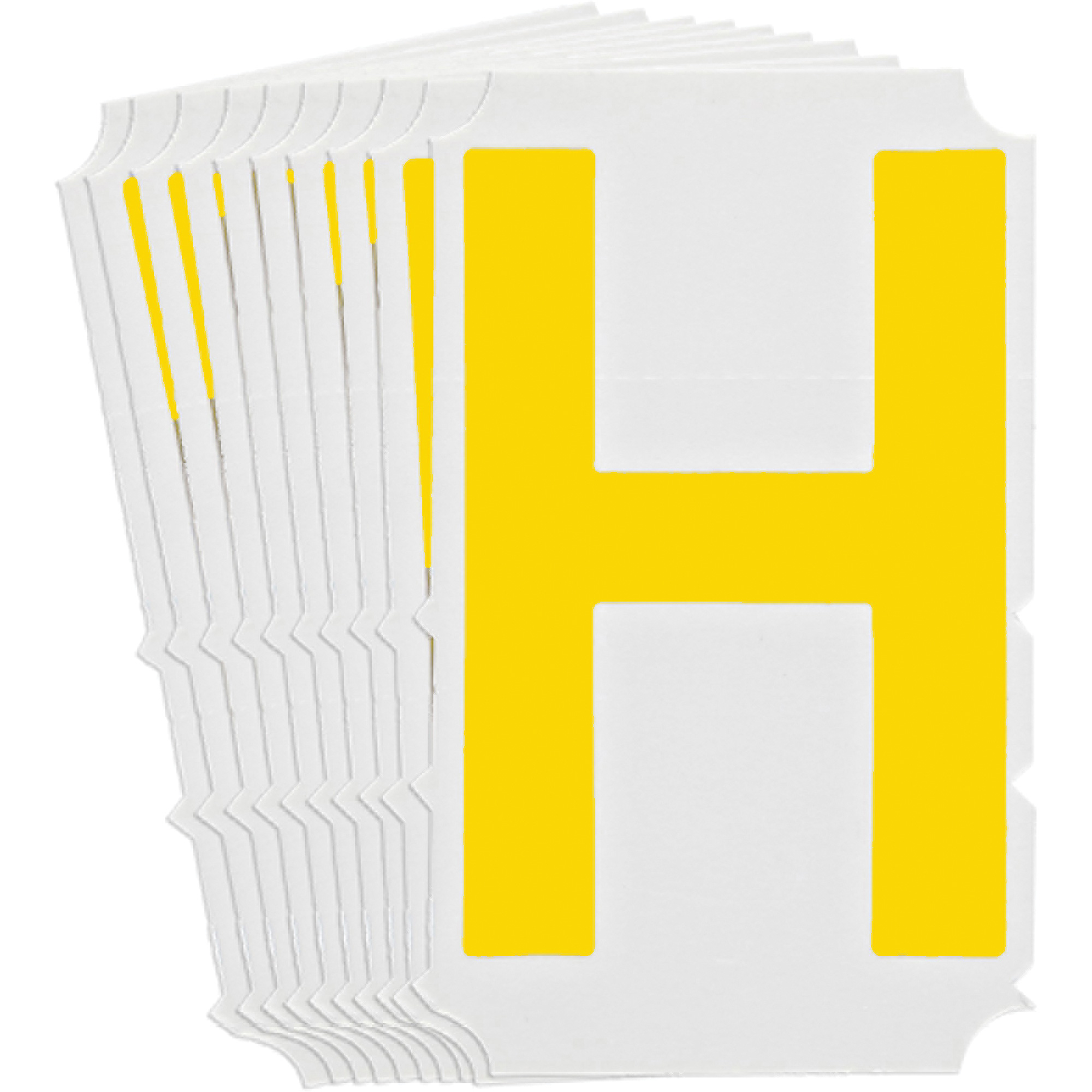Étiquettes de lettres et chiffres gothiques individuels Quick-AlignMD, H, 3" h, Jaune