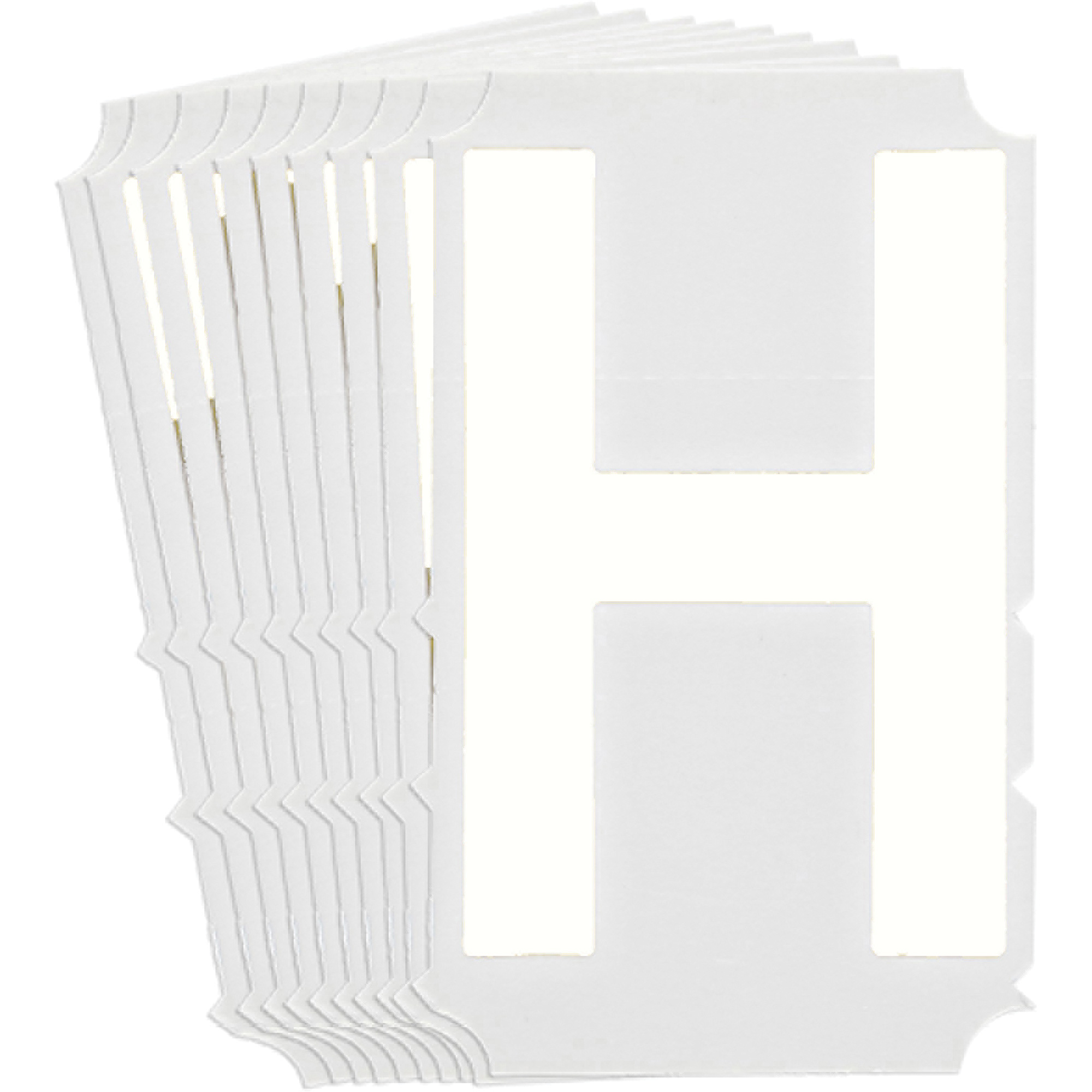 Étiquettes de lettres et chiffres gothiques individuels Quick-AlignMD, H, 4" h, Blanc