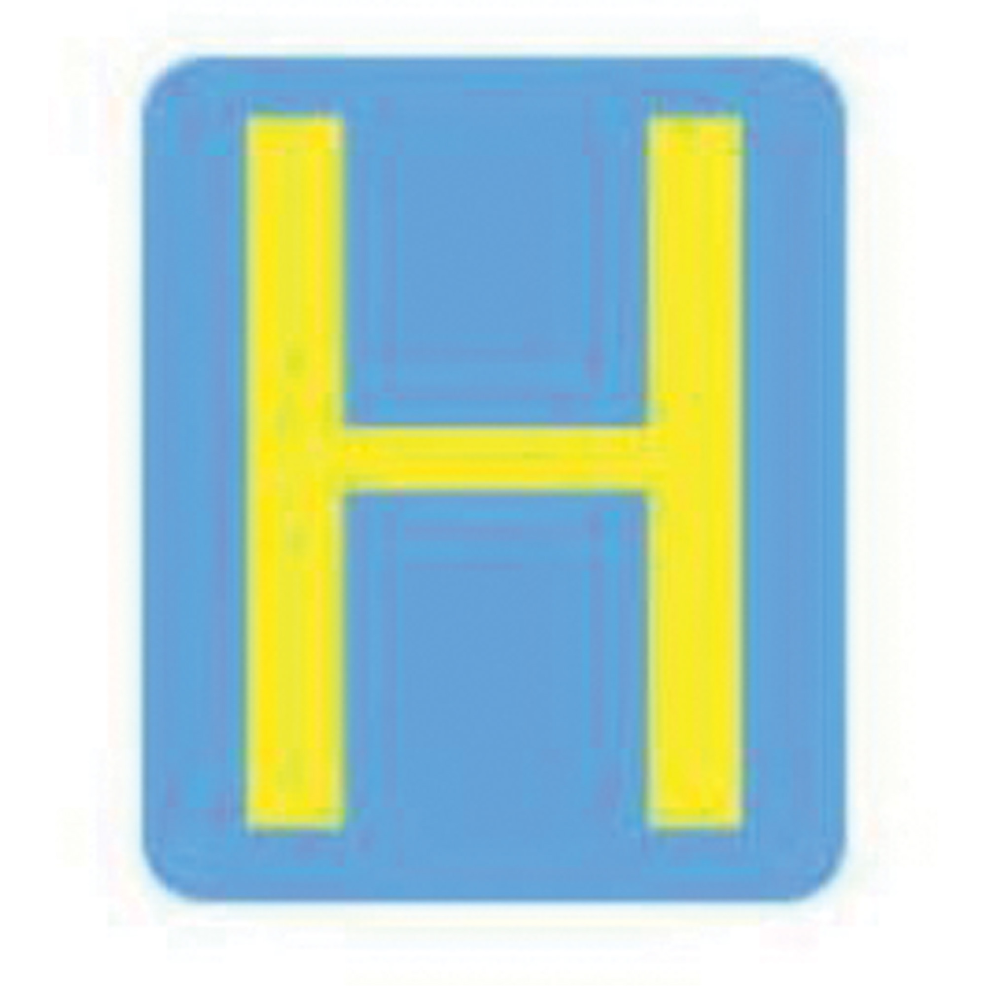 Étiquettes de lettres et chiffres gothiques individuels Quick-AlignMD, H, 4" h, Jaune