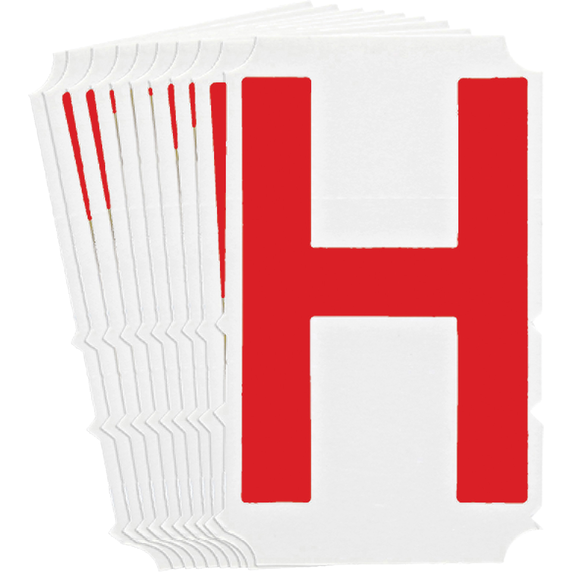 Étiquettes de lettres et chiffres gothiques individuels Quick-AlignMD, H, 4" h, Rouge