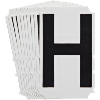 Étiquettes de lettres et chiffres gothiques individuels Quick-AlignMD, H, 6" h, Noir
