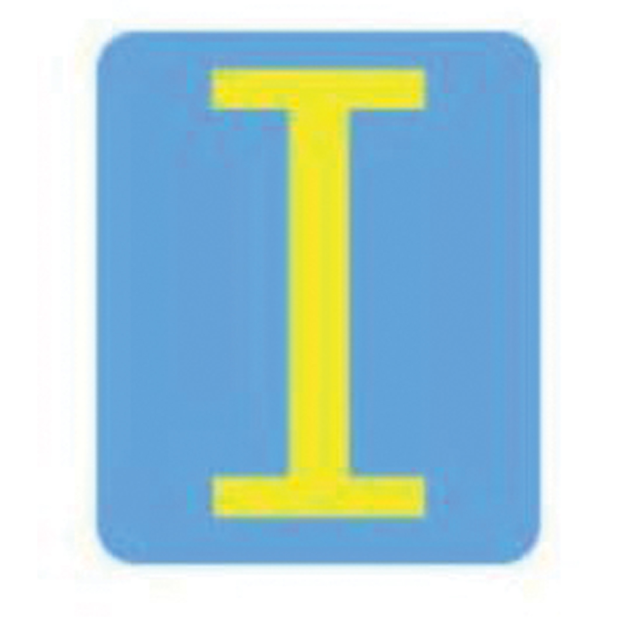 Étiquettes de lettres et chiffres gothiques individuels Quick-AlignMD, I, 4" h, Jaune