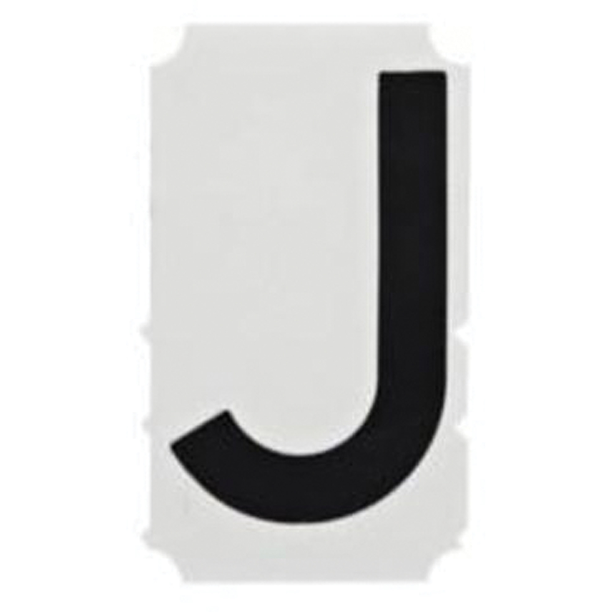 Étiquettes de lettres et chiffres gothiques individuels Quick-AlignMD, J, 1" h, Noir