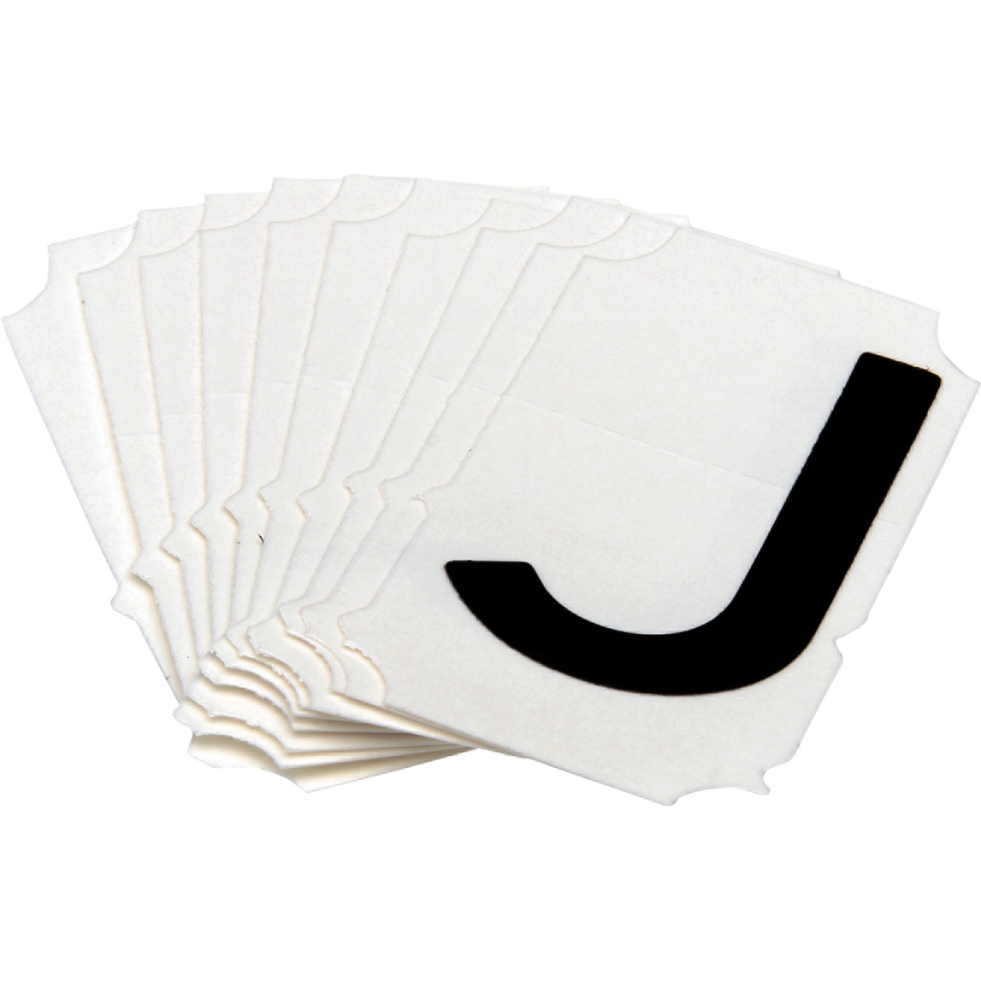 Étiquettes de lettres et chiffres gothiques individuels Quick-AlignMD, J, 2" h, Noir